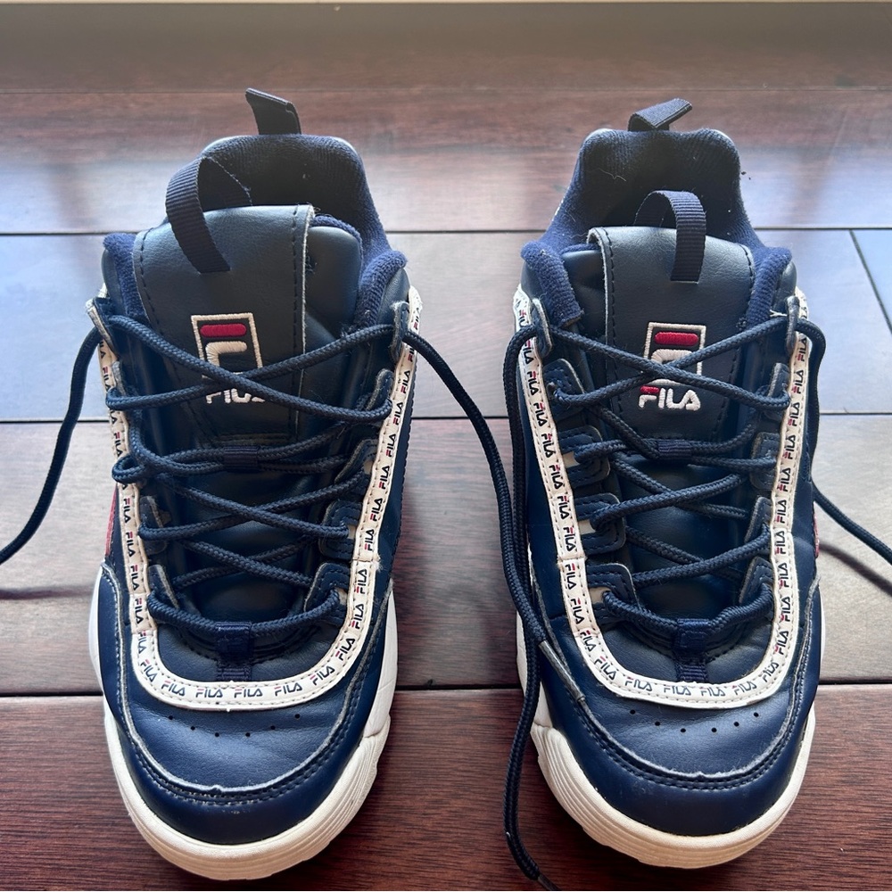 Fila Disruptor II Men's Navy and White Sneakers